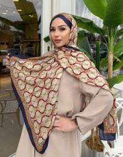 elara zincir desen şal bej