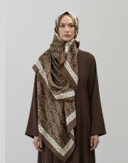 elara zincir desen şal kahve