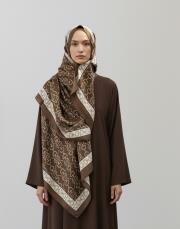 elara zincir desen şal kahve 2