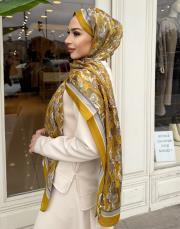 nora desenli şal sarı 2
