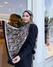 nora desenli şal siyah 2