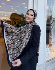 nora desenli şal siyah 4