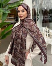 nora desenli şal koyu mor 2