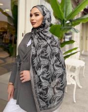 nora desenli şal gri