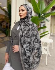nora desenli şal gri 3