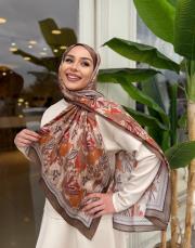 nora desenli şal kahve