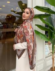 nora desenli şal kahve 2