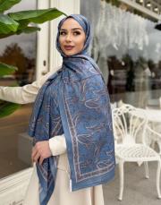 nora desenli şal mavi 2