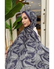 nora desenli şal mor