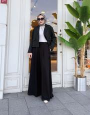 oysho plise detay etekli pantolon siyah 2