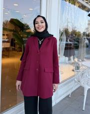 lorien blazer ceket bordo 2