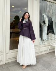 kot gömlekli takım mürdüm