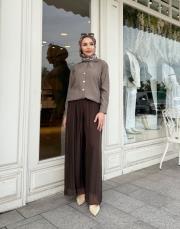 ipek ithal pantolon kahve