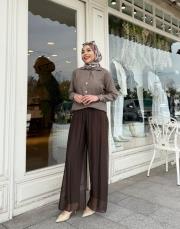 ipek ithal pantolon kahve 2