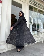 ithal taşlı gömlek kap siyah 3