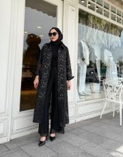 ithal taşlı gömlek kap siyah 4