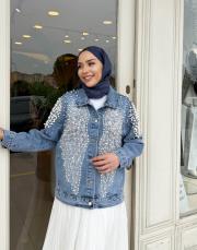 ithal ince detay kot ceket açık mavi 3