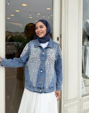 ithal ince detay kot ceket açık mavi 4