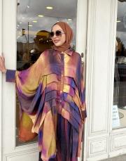 ithal desenli takım mor-orange 3