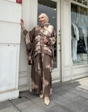 ithal desenli takım kahve