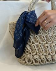 halka desen fular lacivert