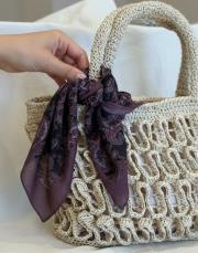 etnik desen fular açık mürdüm