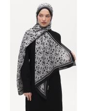 arpec desenli şal siyah