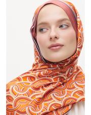 arpec desenli şal turuncu 2