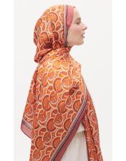 arpec desenli şal turuncu 3