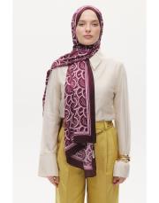 arpec desenli şal koyu mürdüm 2