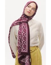 arpec desenli şal koyu mürdüm 3