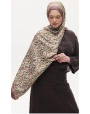 arpec desenli şal yeşil-kahve 3