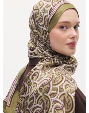 arpec desenli şal fıstık yeşili 2