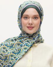 arpec desenli şal koyu yeşil 4