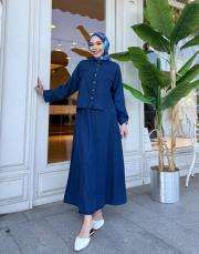 tensel etekli takım lacivert