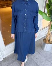 tensel etekli takım lacivert 4