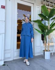 tensel etekli takım mavi 3