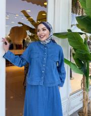 tensel etekli takım mavi 4