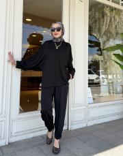 kolu pens detaylı  takım siyah