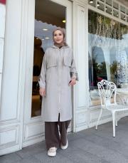 kapşonlu çift yaka kap taş 4