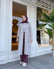 gömlek yaka fermuarlı kap taş