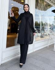 exclusive ışıltılı 3lü takım siyah