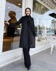 exclusive ışıltılı 3lü takım siyah 4