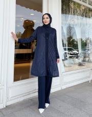 exclusive ışıltılı 3lü takım lacivert