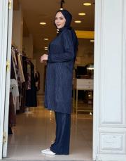 exclusive ışıltılı 3lü takım lacivert 4