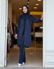 exclusive ışıltılı 3lü takım lacivert 5