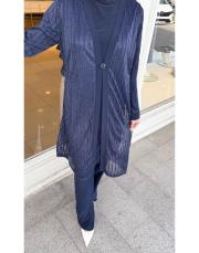 exclusive ışıltılı 3lü takım lacivert 8