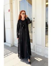 exclusive güpürlü abaya siyah
