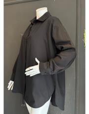 essentıal oversıze gömlek siyah 2