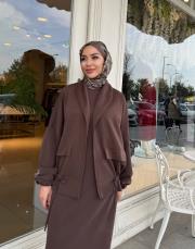 oysho tünel bağcıklı ceket kahve 3